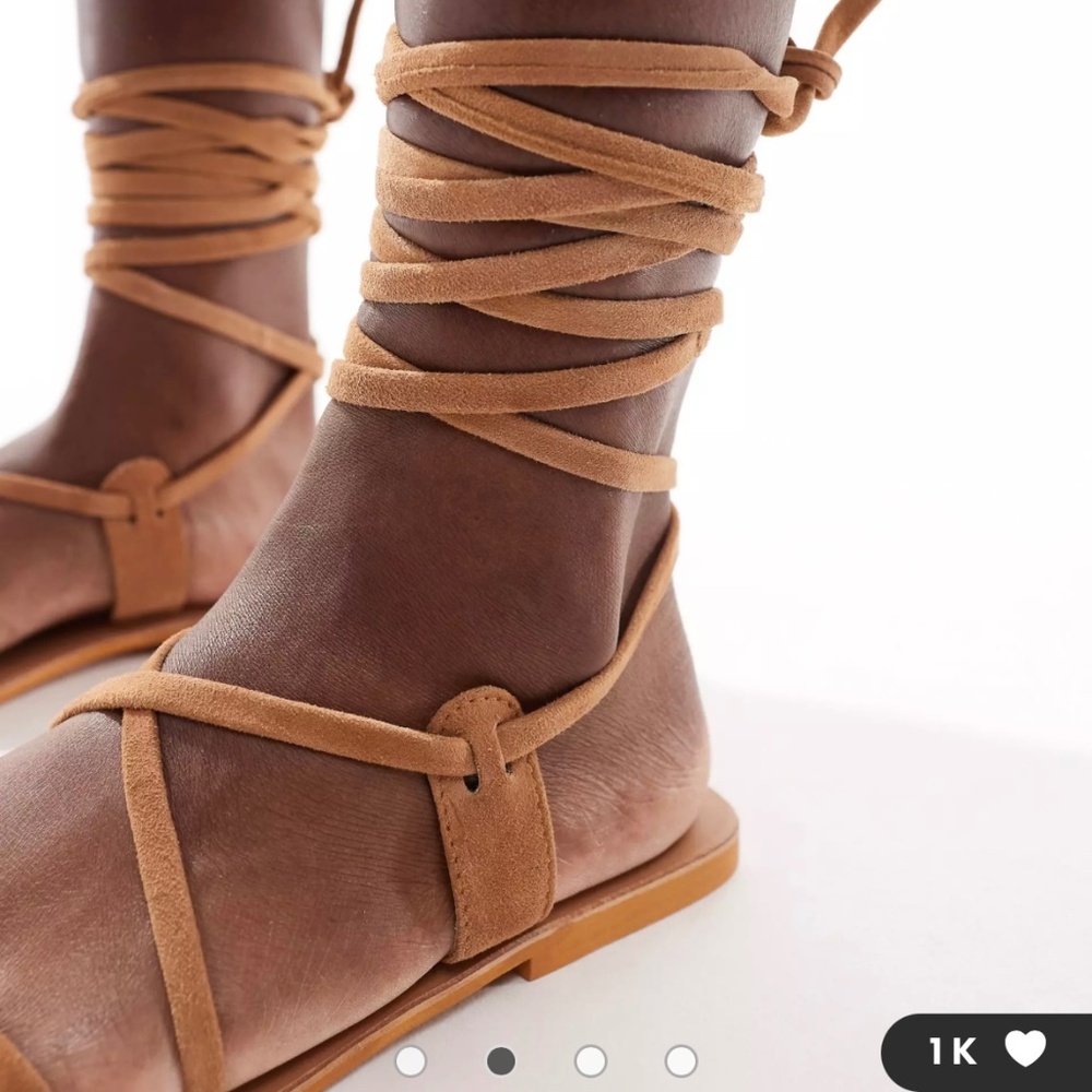 ASOS strappy tan sandals